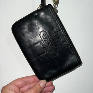 Coach black wristlet